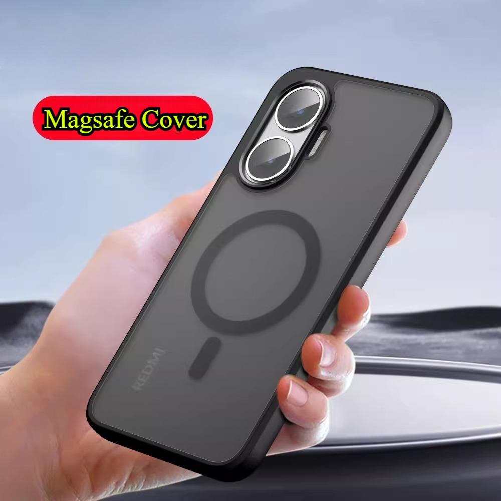 Pro Poco F7 Pouzdro pro Magsafe Magnetický Matný Akrylový Nárazník pro Xiaomi POCO F 7 POCOF7 Redmi Turbo 4Pro Bezdrátové Nabíjení Tvrdé Pouzdro
