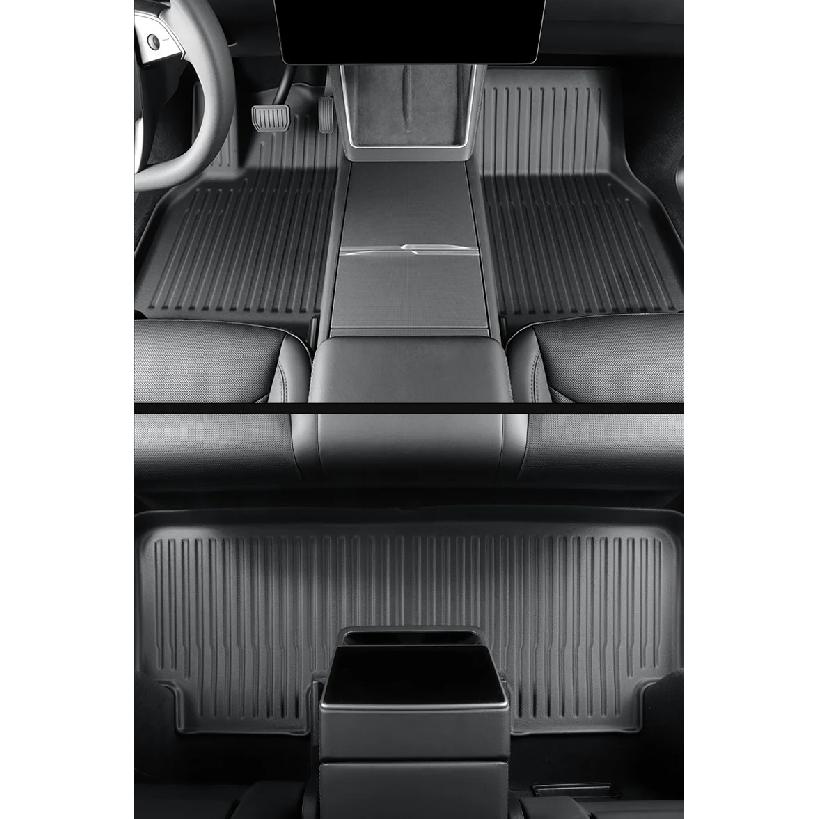For New Tesla Model Y Launch 2025+ Juniper TPE Floor Mats & Cargo Liner All Weather Trunk Mats Floor Liner Seat Backrest Mats