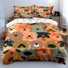 Colorful Cartoon Dog Pattern Bedding Duvet Cover Set  (1*Duvet Cover 2*Pillowcases, without duvet insert)