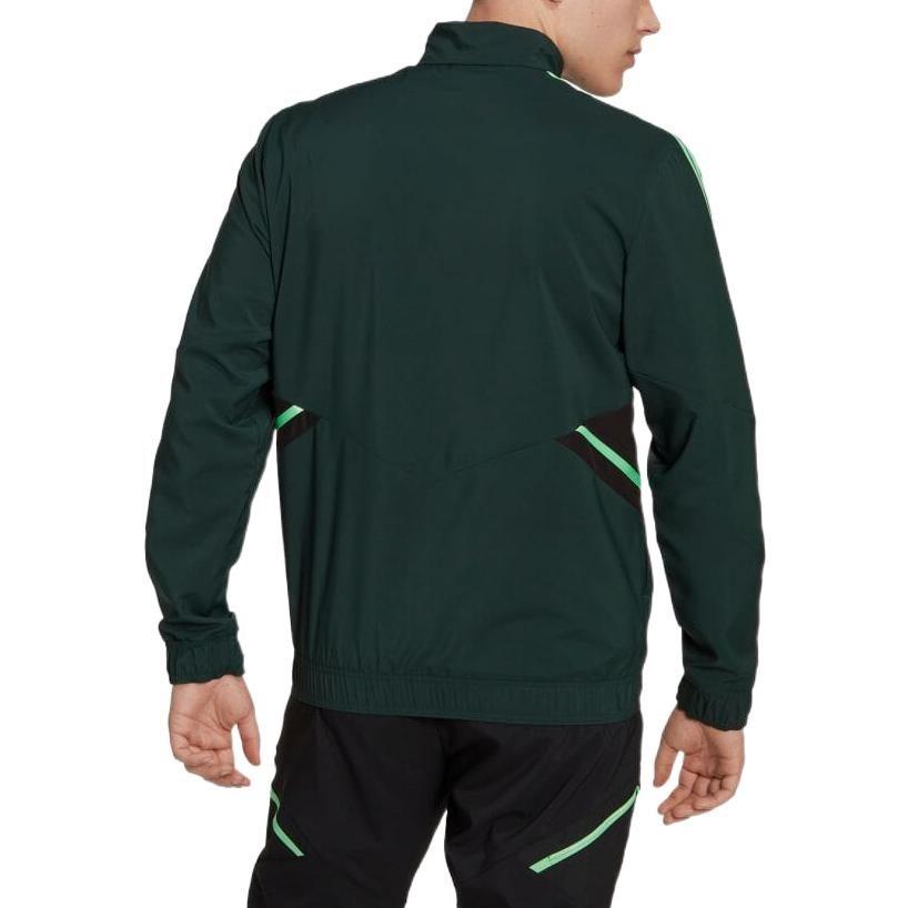 adidas Jackets Men's Green Stand Collar Moderate Workwear HD1217