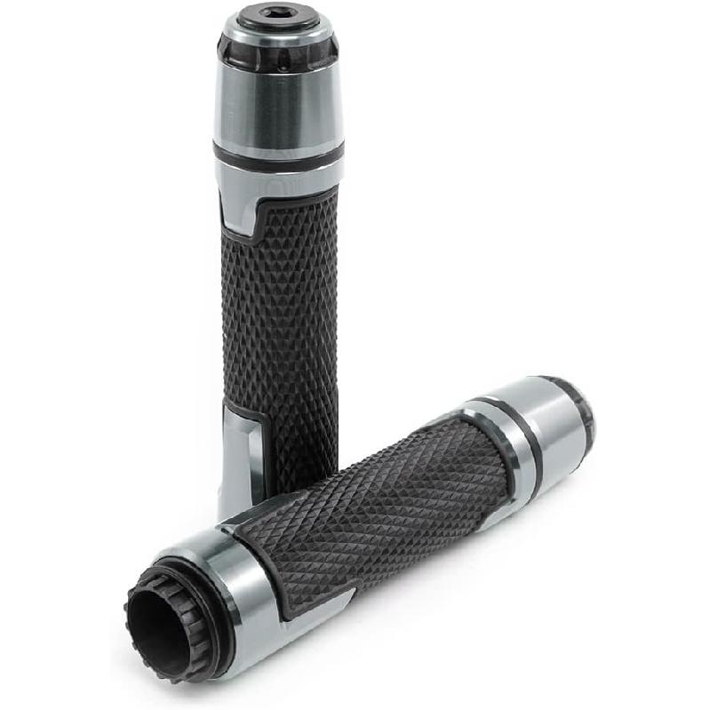 Hand Grips 7/8'' 22mm Motorcycle Grips Non Slip Universal Aluminum and Rubber Gel Handlebar Grip for Motorbike