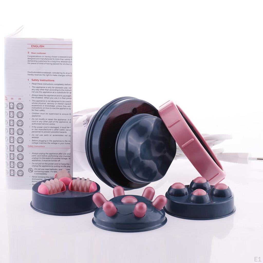 Handheld Body Massager with 4 Massage Head US