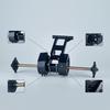 Rear Axle with Brackets Black Assembly Metal for DIY Builders,