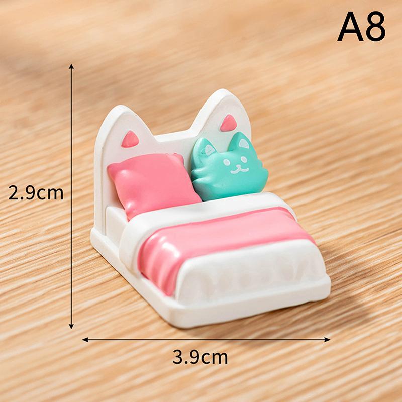 Miniature Furniture Ornaments Forest Family Kitchen Toy Dining Table Dollhouse Accessories Bathroom Pretend Play For Girl Gifts
