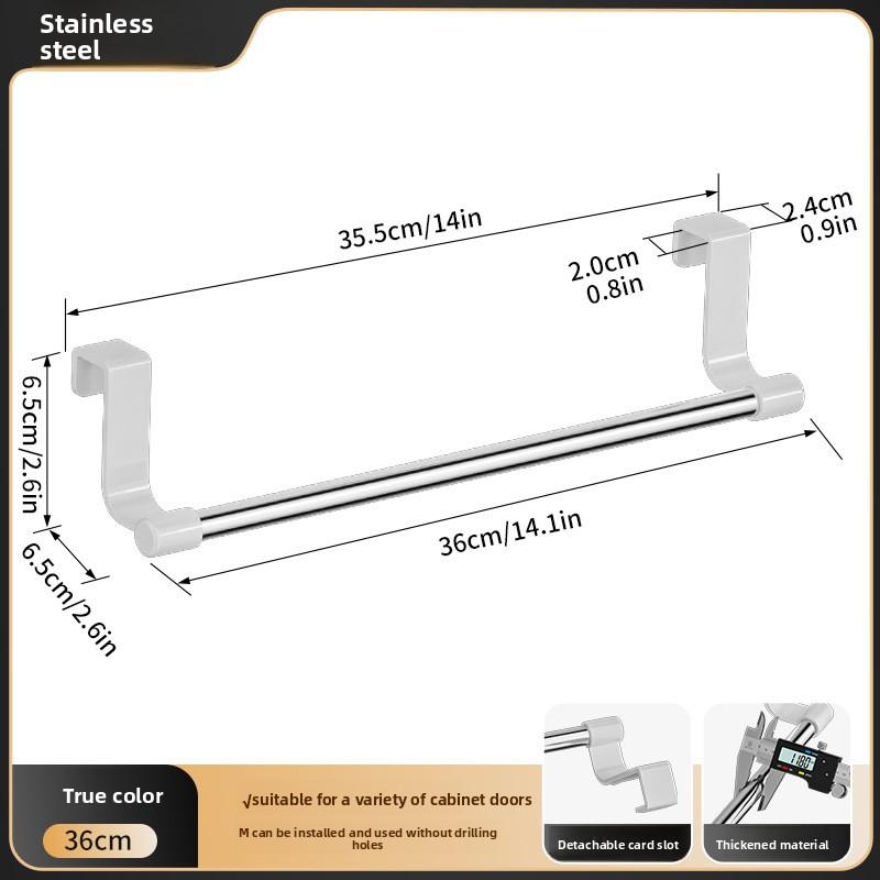 

Навесная кухонная полка для полотенец – Компактный держатель для посудных тряпок, Установка без сверления, Организация ручных полотенец и посудных тряпок, Полки для полотенец [silver 36CM]