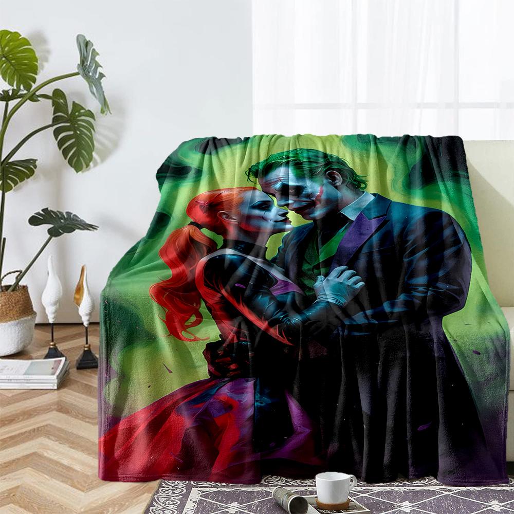 Joker Theme Printed Blanket - Perfect for Couch, Bed, Travel & Outdoor Use | Machine Washable, Cozy & Durable.