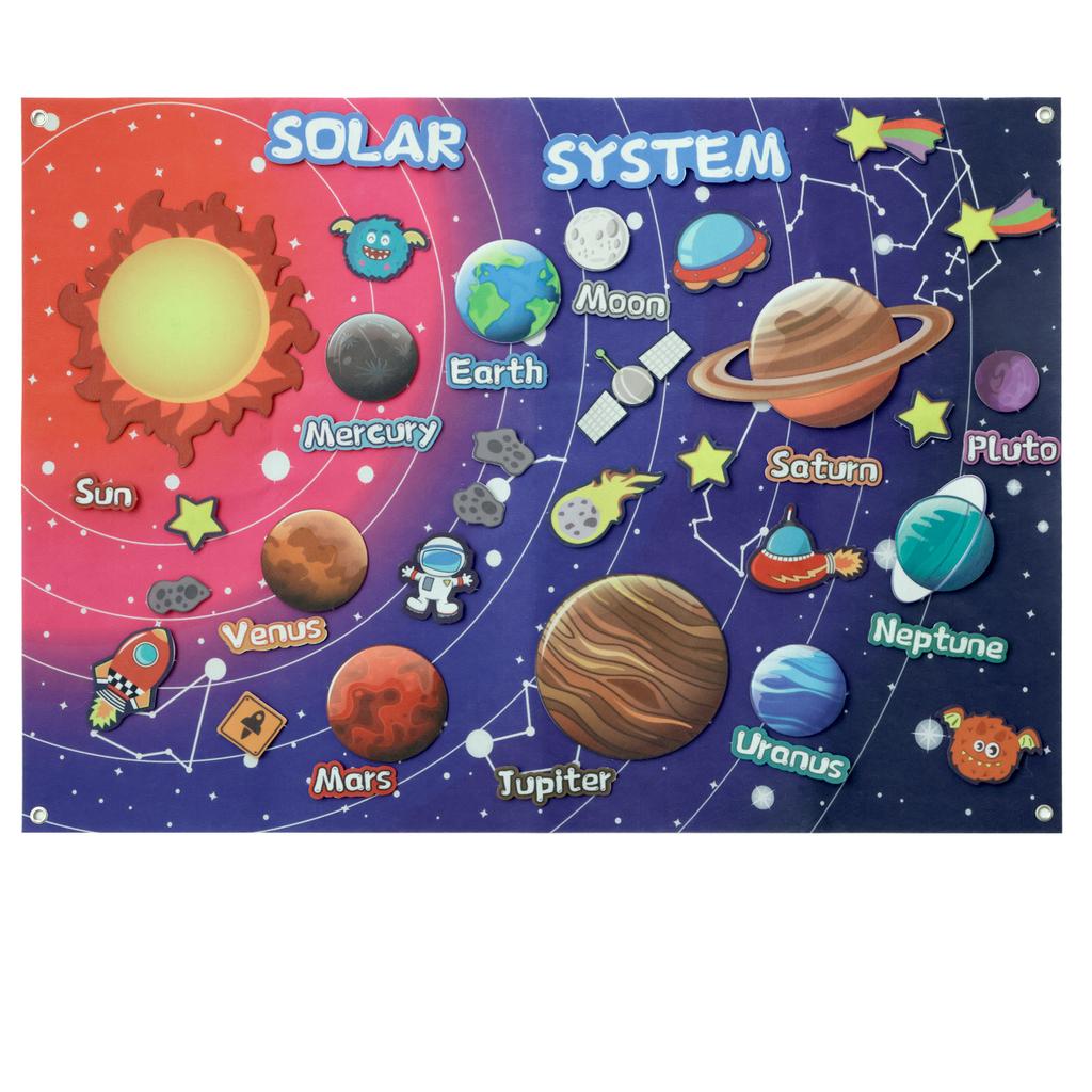 My First Daily Calendar Felt-Board for Toddlers 100x70cm Today Calendar Chart Hanging Board for Wall Date Weather Season Month