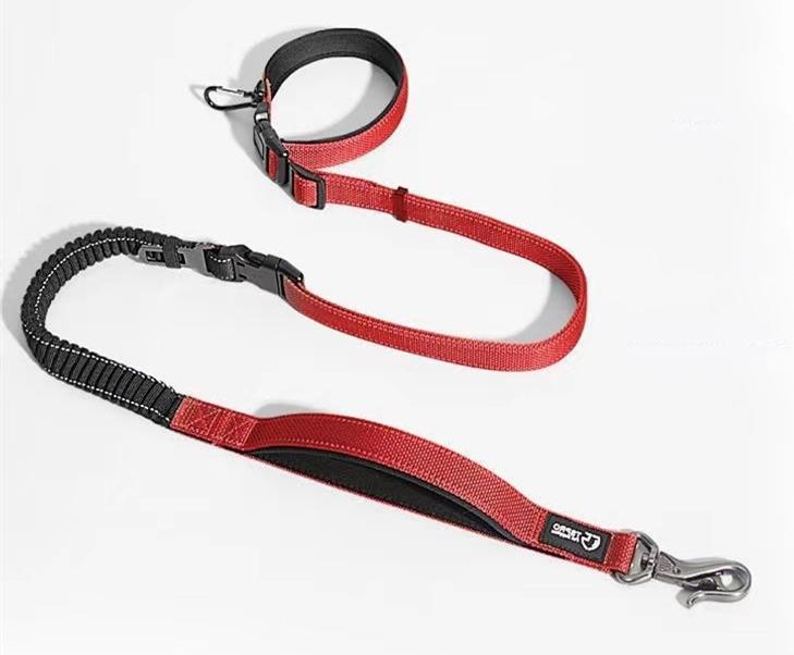 Shock‑Absorbing Bungee Hands‑Free Dog Leash Waist Belt Adjustable Nylon Pet Lead For Jogging Running Walking Large Medium Dogs