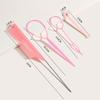 4Pcs/Set Pin Tail Braiding Comb with Remover Ponytail Loop Tools Elastic Professional Hair Looping Tools Hair Styling Tool