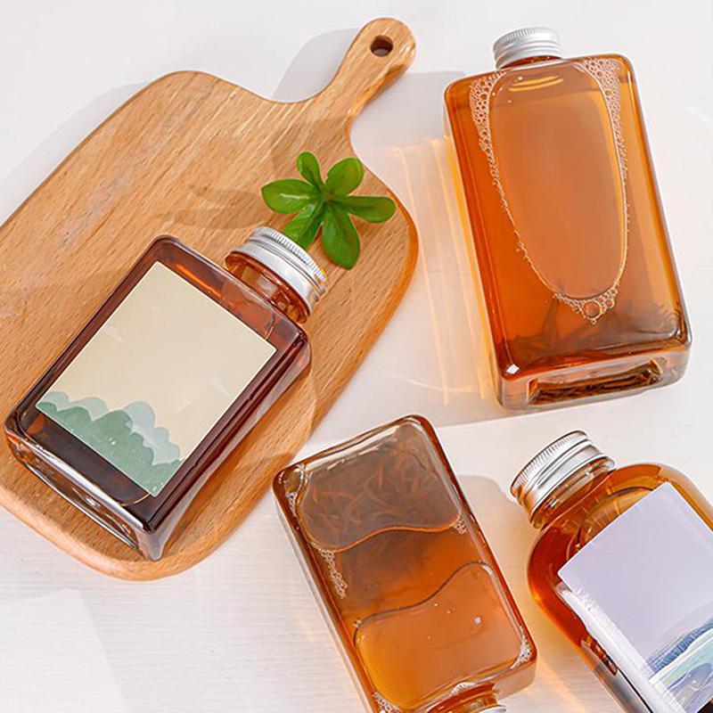 260/350/500 ml plokščias kvadratinis butelis gėrimams, aukštos kokybės sulčių puodelis, pieno arbatos, šaltų gėrimų butelis, nešiojamas gėrimo puodelis