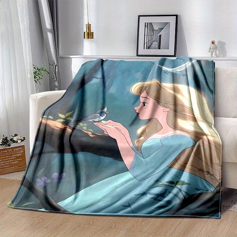 1pc, "Home Decorative Blanket Perfect for Couch, Bed, Travel, Camping, Car, Beach, Office Nap Soft Throw with Princess Design"