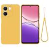 For Oppo A5x 5G/Oppo A5x 4G Liquid Silicone Case Phone Back Cover with Hand Strap