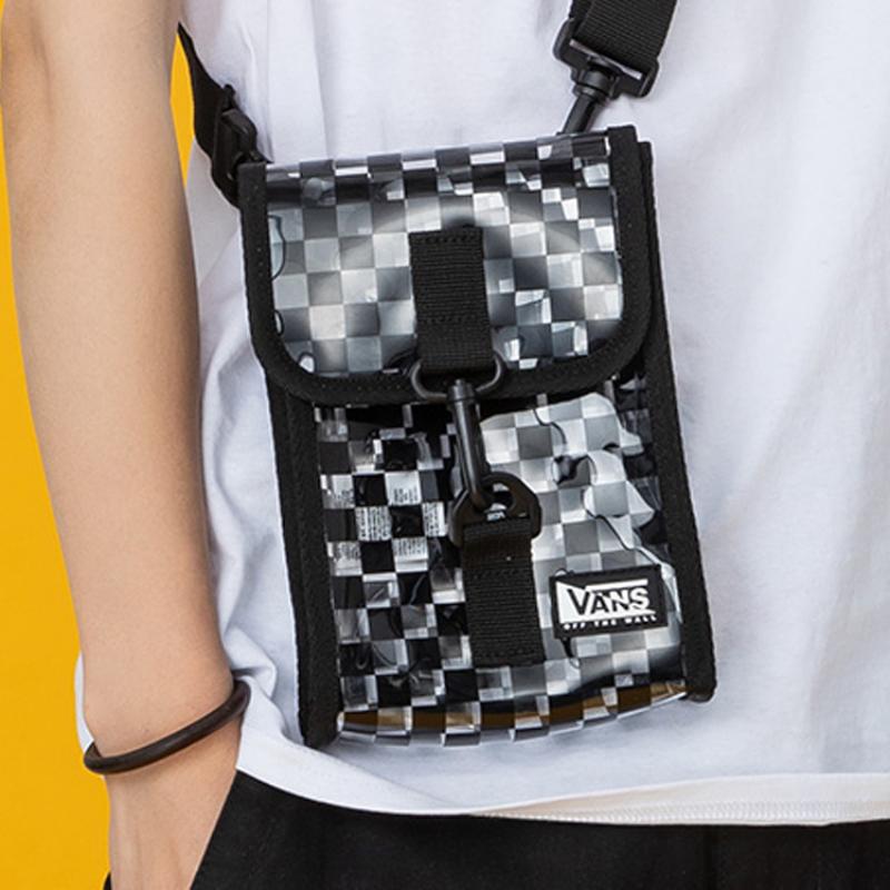 Vans Nylon Fabric Shoulder Bag Crossbody Bag Regular Women's Black/White Vans VN0A7Q2BBLK