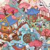 1Set Cartoon Cute Landscape Stickers Cabin Scene Diy Game Stickers Hand Account Decoration Stickers Creative Diy Stickers