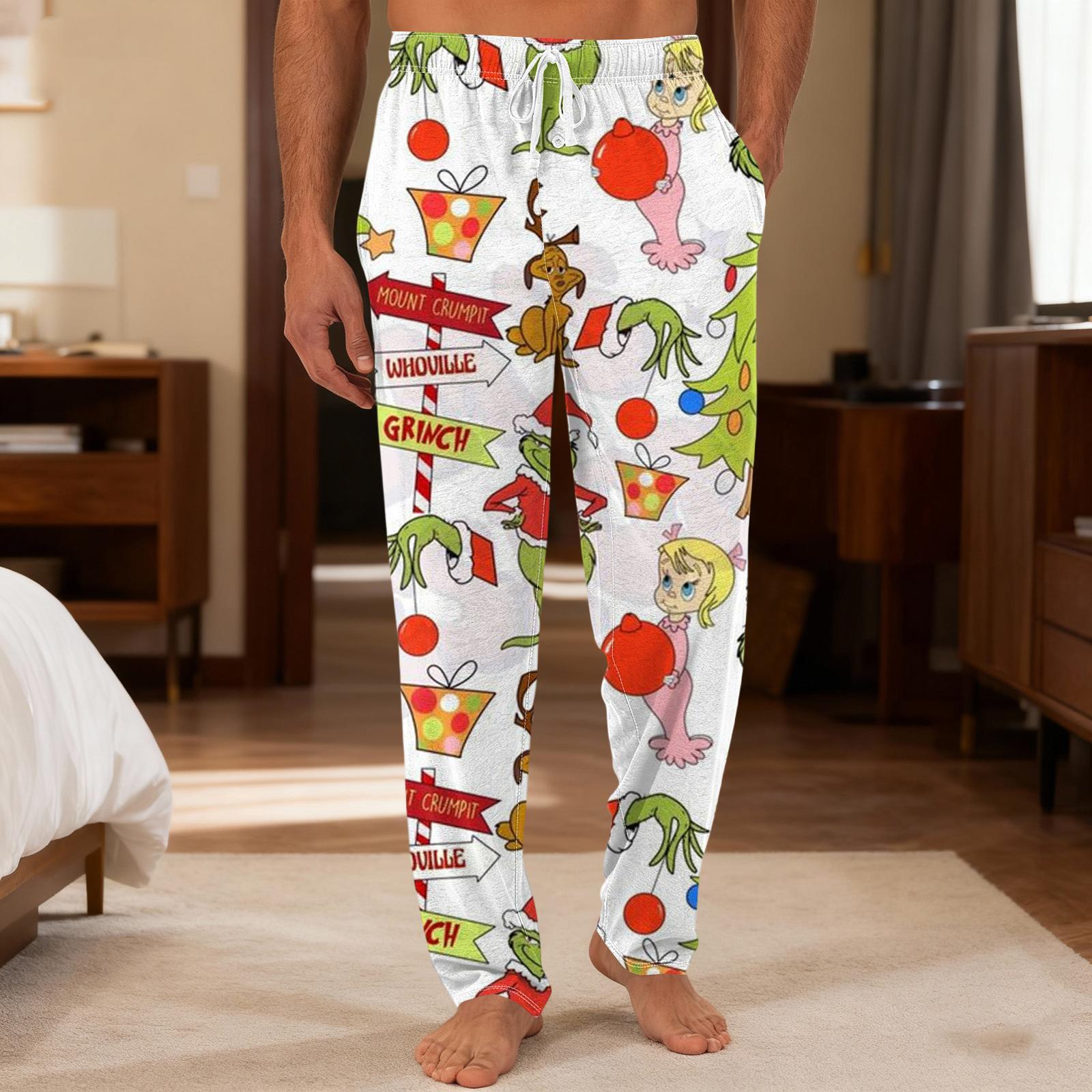 

Чоловічі однотонні трикотажні повсякденні штани з кишенькою Домашні піжамні штани XXL білий