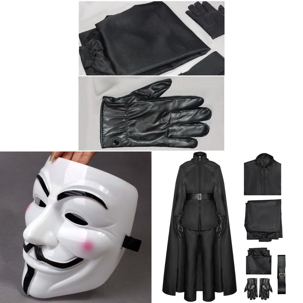 Kostým V jako Vendeta z prodyšné látky pro cosplay akce a tématické večírky