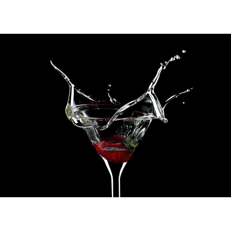 

Red Wine Glass Wall Art for Dorm, Bedroom, Bar, Cafe, Restaurant, or Living Room Yellow Kraft Paper (No Glue) 30X42 cm