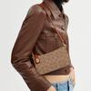 COACH Penn Coated Canvas With Refined Calfskin Handbag, Shoulder Bag Small Women's Brown CM568-B4NQ4