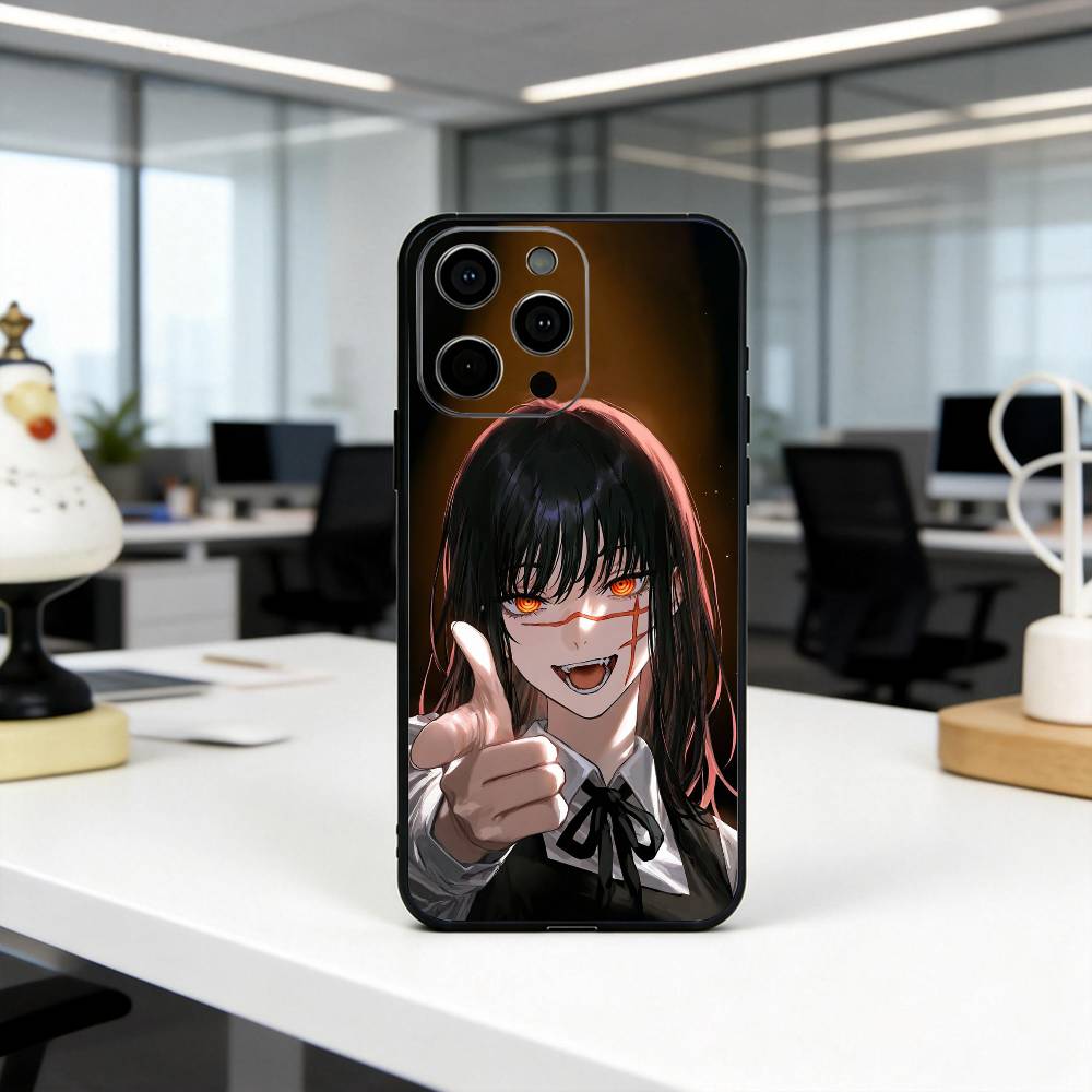 

C-Chainsaw M-Mitaka A-Asa Man Phone Case For iPhone 17, 16,15,14,13,12,11 Plus,Pro Max, Others Soft Black Cover iPhone14ProMax