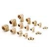 Pack of 5 Brass Elbow Threaded Fittings Corrosion Resistant Threaded Elbows Set Pipe Connectors Set for Plumbing System