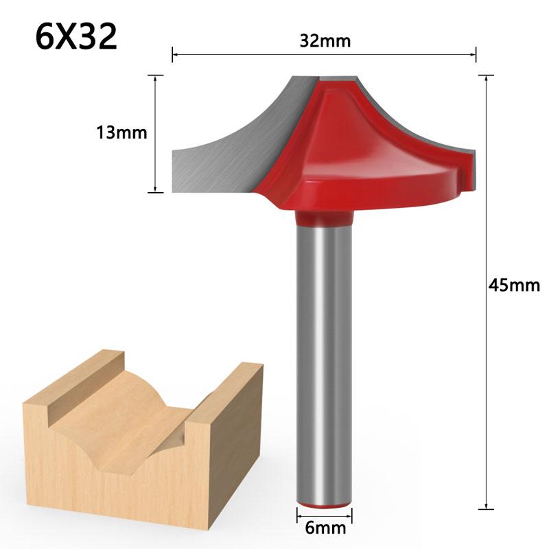 1pc 6mm Shank Tungsten Carbide CNC Router Bit Woodworking Cutter Open End Carving Bits