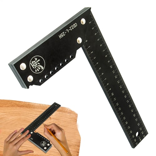 Framing Square, Carpenter Square | L-Shaped Square Ruler, Thickened Square Ruler, Bakelite Anti-Magnetic Measuring Tool, Multi-Function Marking Tool,