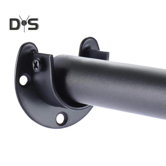 1 Set Closet Rod Bracket with Screws Rustproof Corrosion Resistant Simple Installation Curtain Rod Holder Closet Rod Support Kit