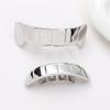 Connected Upper and Lower Tooth Grill Set, Mirror Finish Plated Metal Mouth Jewelry for Party and Stage Styling