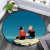 Popeye the Sailor Round Area Rug,Carpet Rug for Living Room Bedroom Sofa Playroom Decor,Non-slip Floor Mat