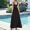 Damen Farbe Sommer Lässig Mode Ärmellos Lang Kleid