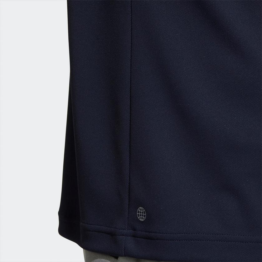 Adidas Solid Color Logo Print Casual Short Sleeve Polo Shirt Men tops Dark-Blue H64608