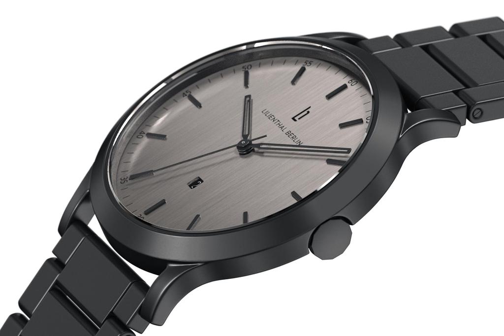 Lilianthal Berlin Made in Gray Zegarek Męski, Data, Niemcy, H01-010-B040C,