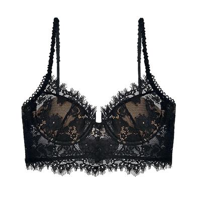 Reggiseno aperto sulla schiena in pizzo europeo e americano con raccolta sexy e biancheria intima posteriore traspirante