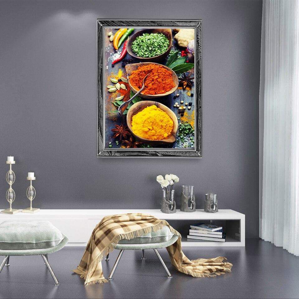 5D DIY Diamant Malerei Gewürze voller Runde Bohrer Gewürz Diamant Stickerei Landschaft Kreuzstich Mosaik Home Decor Geschenk