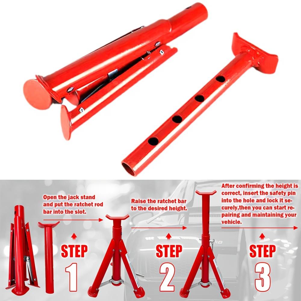 2 Tons 25~36cm 3 Tons 27~45cm Height Increasing Tool Folding Telescopic Jack Security Bracket Auto Repair Tools