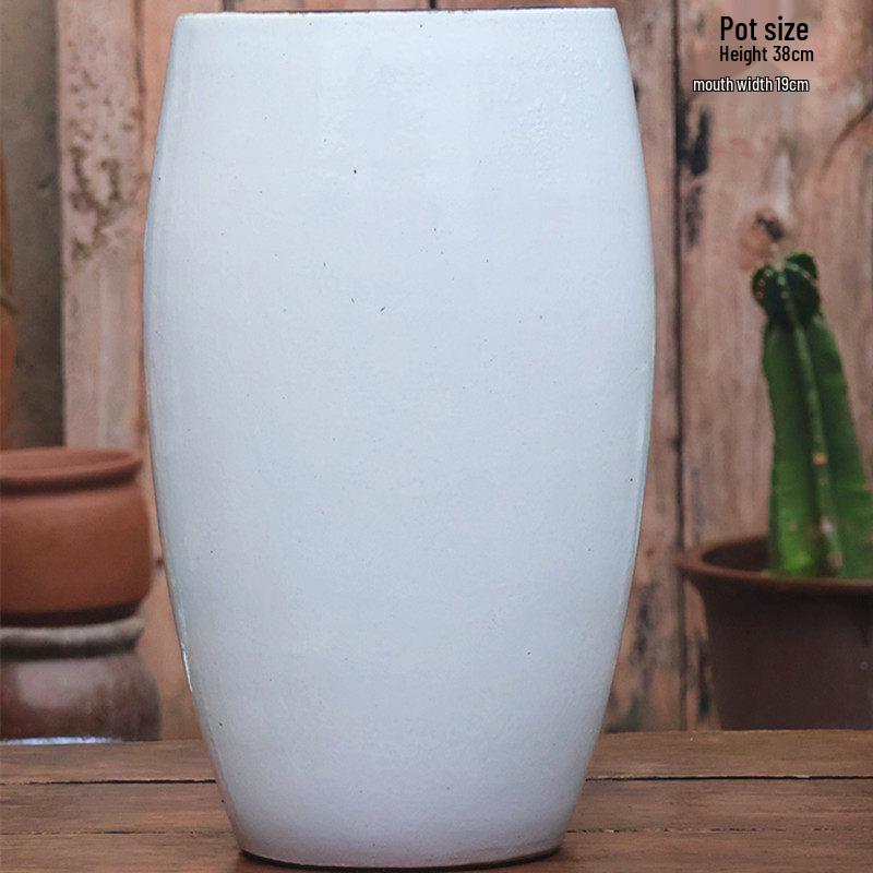 Large Coarse Ceramic Succulent Pot: Tall, Breathable, for Bougainvillea & Birds of Paradise
