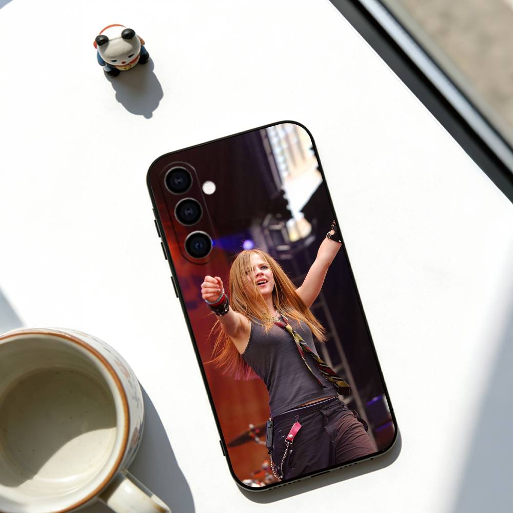 Avril Ramona Lavigne Phone Case For Samsung Galaxy A73,A72,A71,A70,A53,A52,A51,Soft Silicone Black Cover