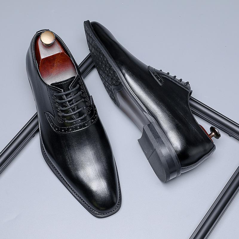 British men's business dress leather shoes pointed men's wedding groom shoes wedding suit shoes 24278-M