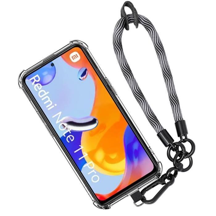 Coque Bracelet - E.F.CONNECTION - Pour Xiaomi Redmi Note 12 Pro 4G - Protection Antichoc - Couleur Gris - Souple