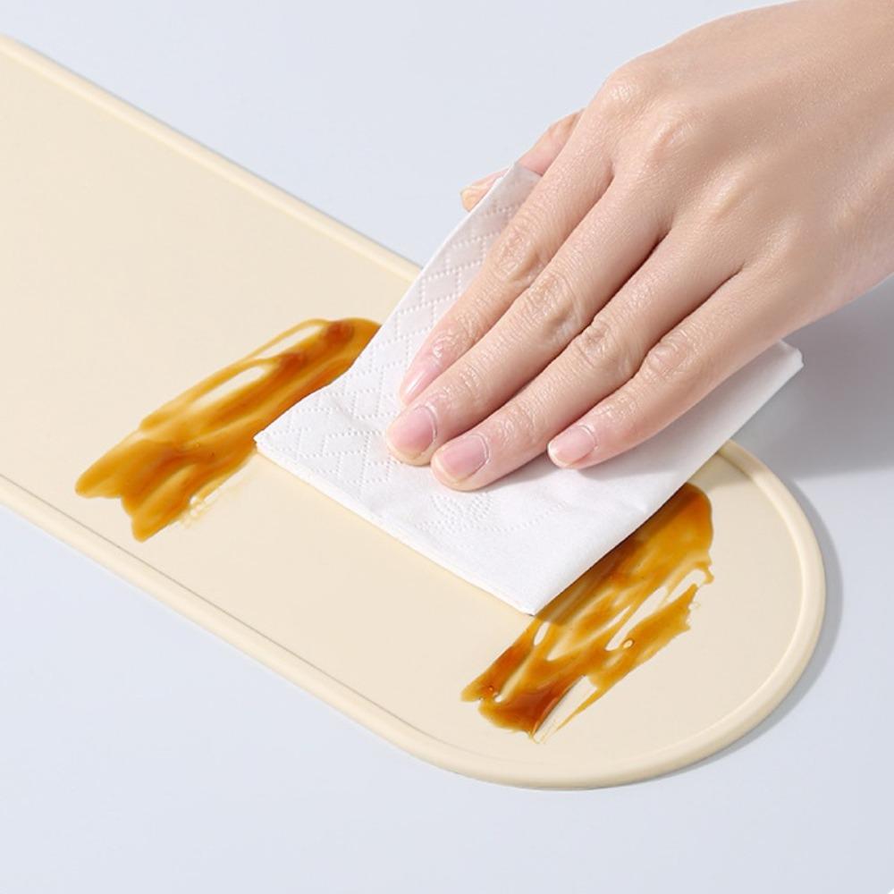 Anti Slip Seasoning Bottle Storage Tray Washable Soap Dispenser Tray Silicone Vanity Tray  Dessert