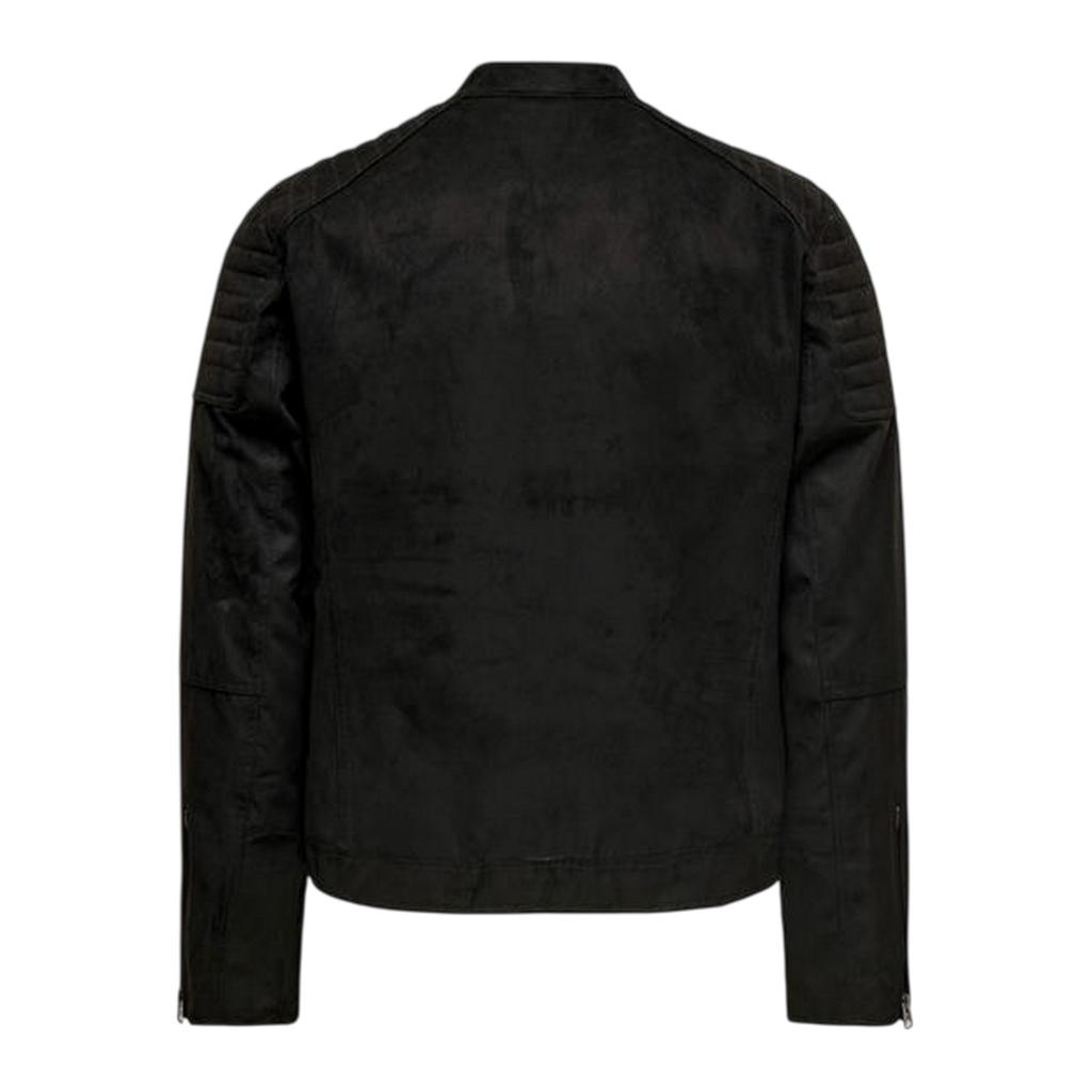 Only Mens Plain Zip Pocket Biker Jacket