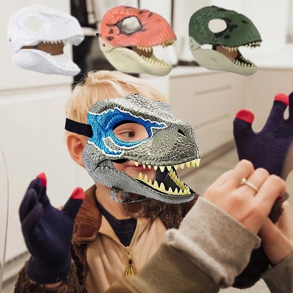 Cosplay Rekvizity Halloweenská Maska Dinosaurus Pohyblivá Čelist Dračí Pokrývka Hlavy Dinosauří Pokrývka Hlavy na Párty