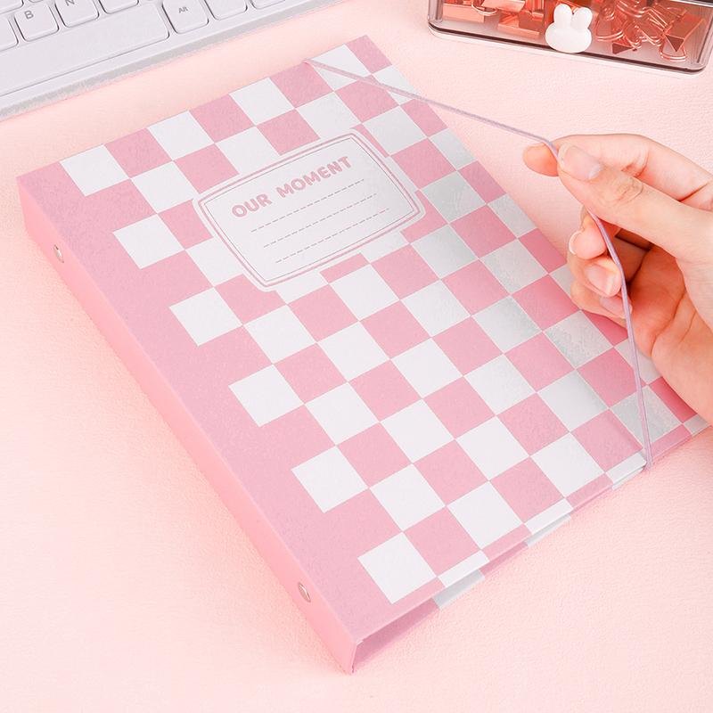 Шахматная доска Kawaii A5 Kpop Фотокарточка Папка для фотокарточек Коллекционная книга Хранение Альбом Твердый переплет Блокнот Корейская канцелярия
