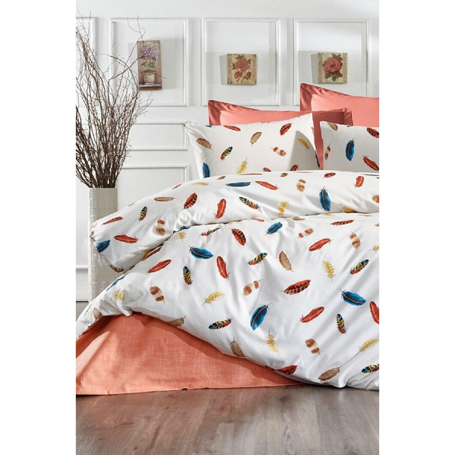 

Double Sheet Elastic Duvet Cover Set Feather 6 Pieces рожевий