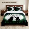 Hunter × Hunter Personalized Custom Name 3‑Piece Bedding Set Soft Duvet Cover Set For Bedroom Home Decor