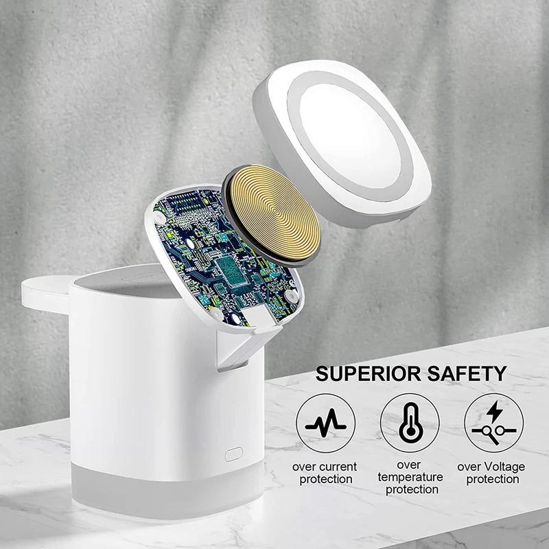 New Light 3 in 1 Magnetic Wireless Charger Stand For iPhone 14 13 12 Apple Watch 8 7 6 Airpods Watch Fast Charging Dock Station