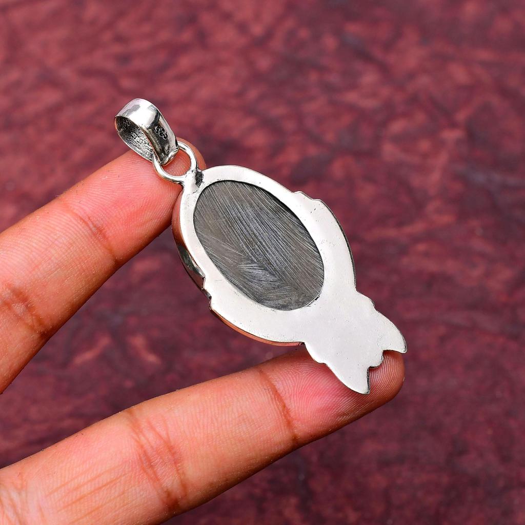 Abalone Shell Gemstone Pendant Gemstone : 925 Sterling Silver Handmade Jewelry Pendant