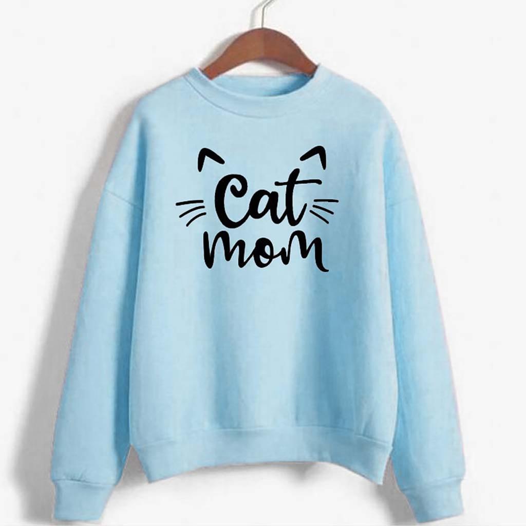 Women's Fashion Winter Printing High Collar Long Sleeve Plus Sweatshirt