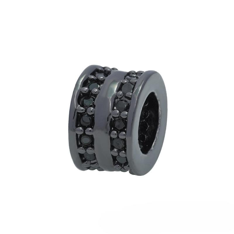 10 Pcs/lot Double Rows Zircon Micro Inlaid Accessories Bracelet Hand Chain Necklace DIY Spacers Beads for Jewelry Making
