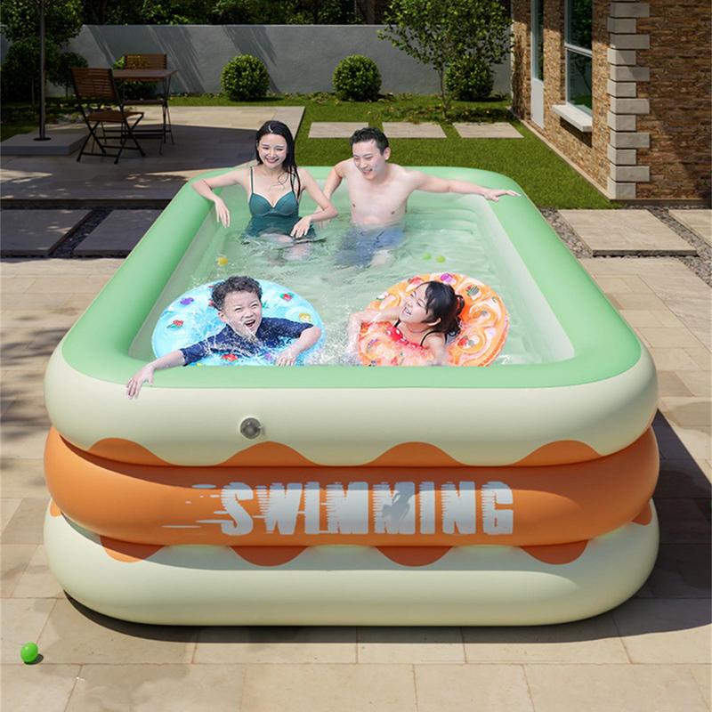 Full-Sized Foldable Inflatable Pool Wear-Resistant Thickened Above Ground Swimming Pool outdoor Comfortable Blow up Pool